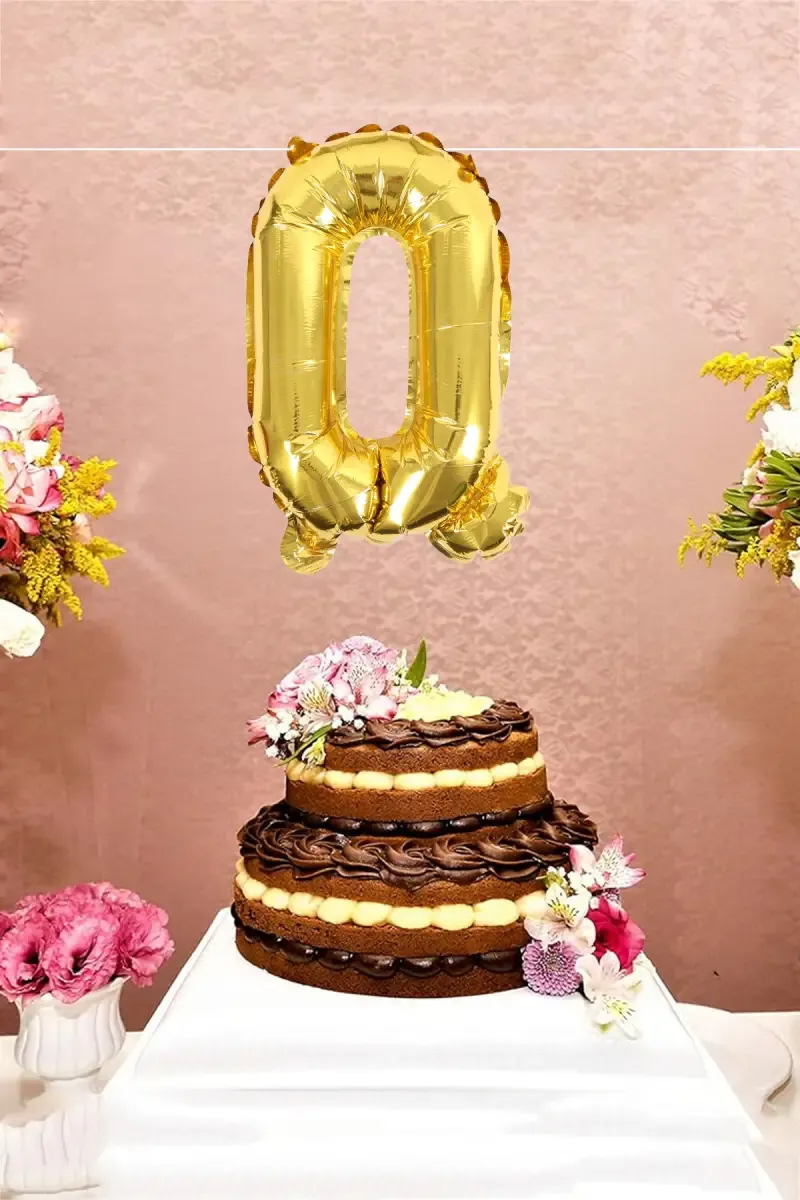 Alphapet Party Balloon - Letter "Q" (Foil, Golden Color, 16 Inches) 027762GOLQ