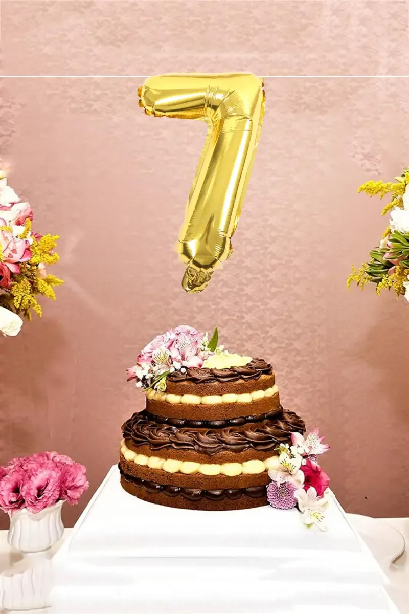 Number Foil Balloon for Party Decoration (Number '7') 027763GOL7