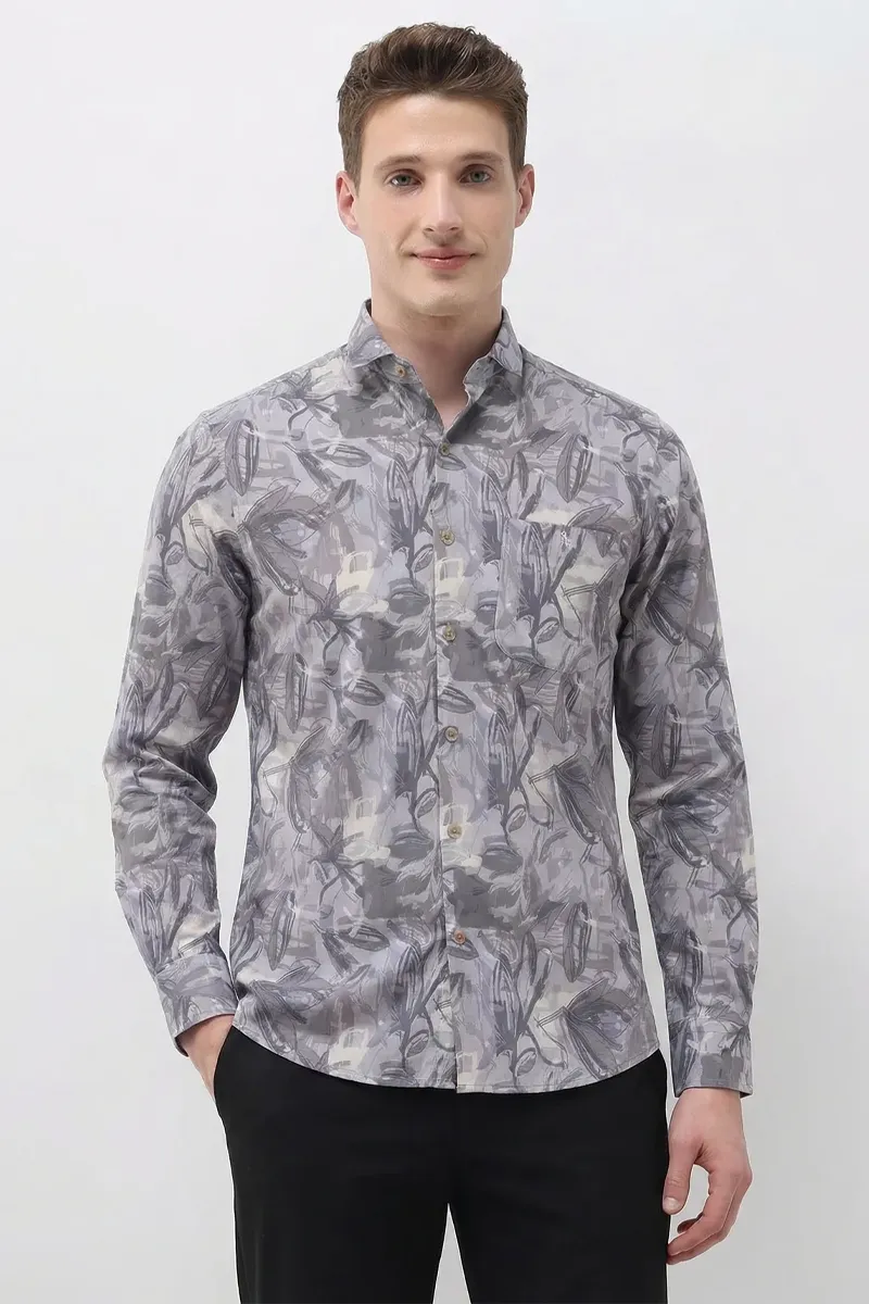 Cotton Printed Casual Shirt for Men 027780MULXXL