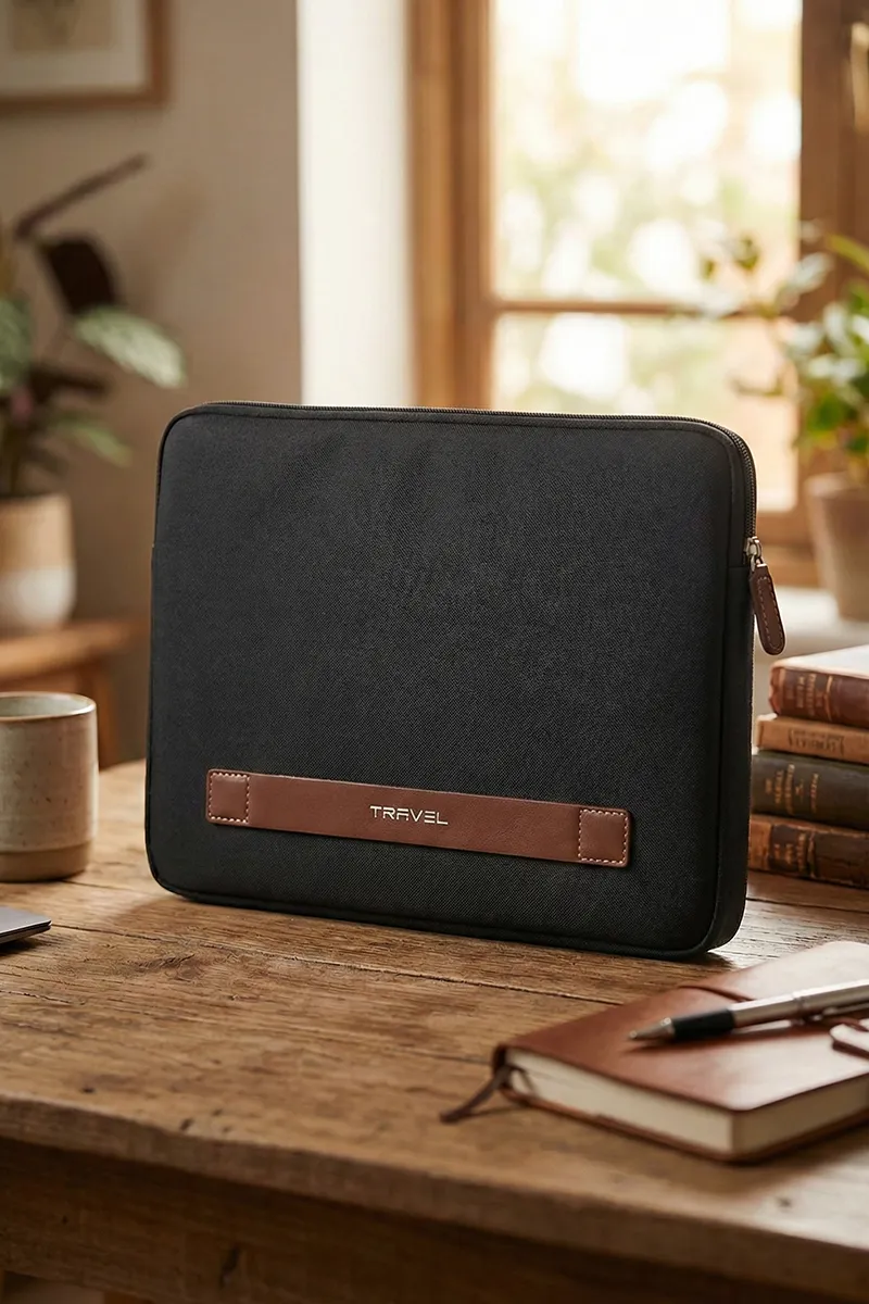 Premium Faux Leather Laptop bag (Sleeve) for Unisex 027817BLA