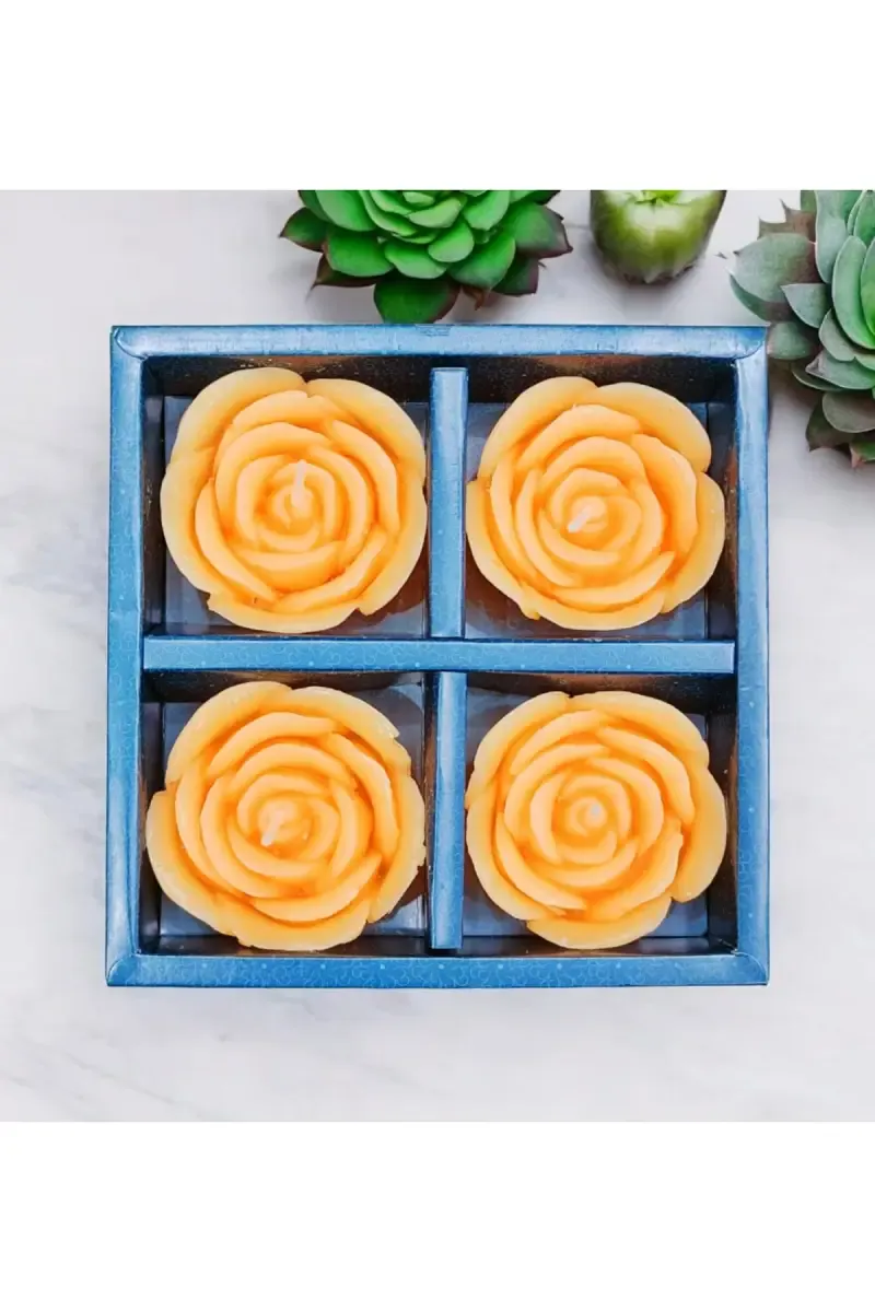 Floating Flower Candles Set - 4pc