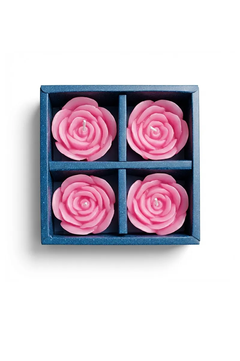 Floating Flower Candles Set - 4pc