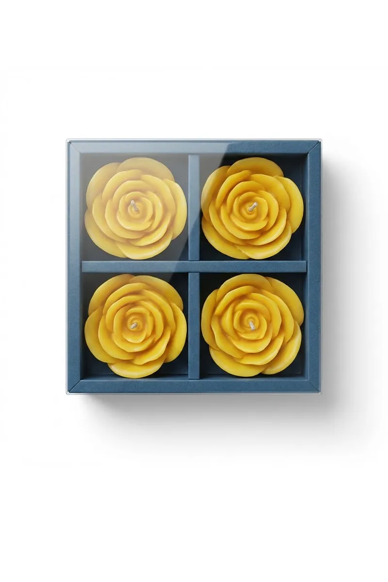 Floating Flower Candles Set - 4pc