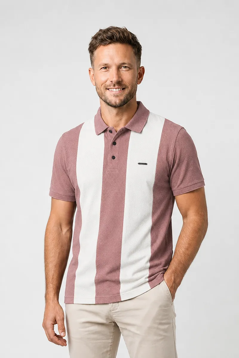 Striped Polo T-shirt for Men 027832LMAU