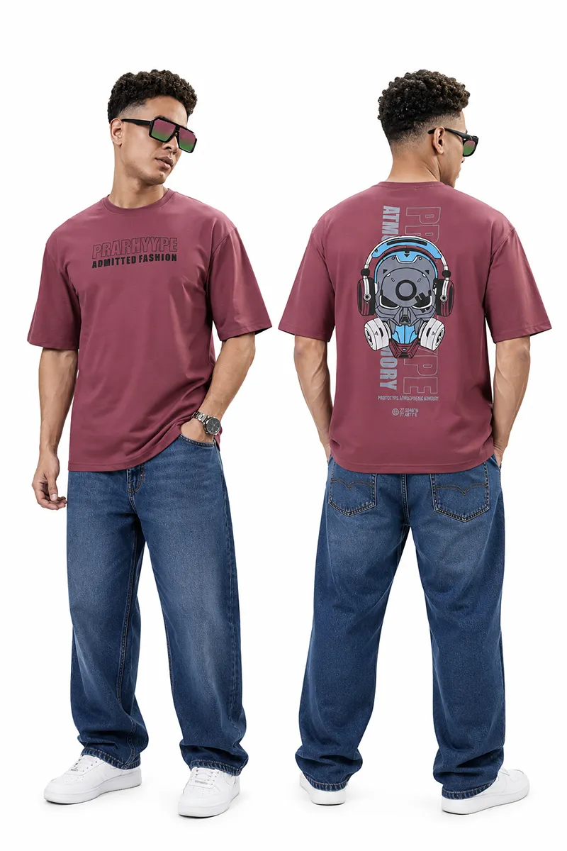 Drop Shoulder Printed T-shirt for Men 027845XLMAR