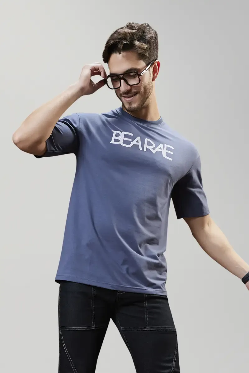 Drop Shoulder Printed T-shirt for Men