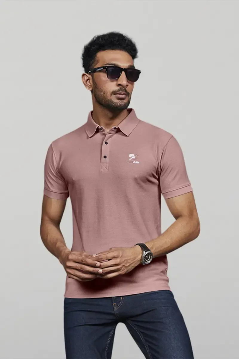 Cotton Blend Polo T-shirt for Men