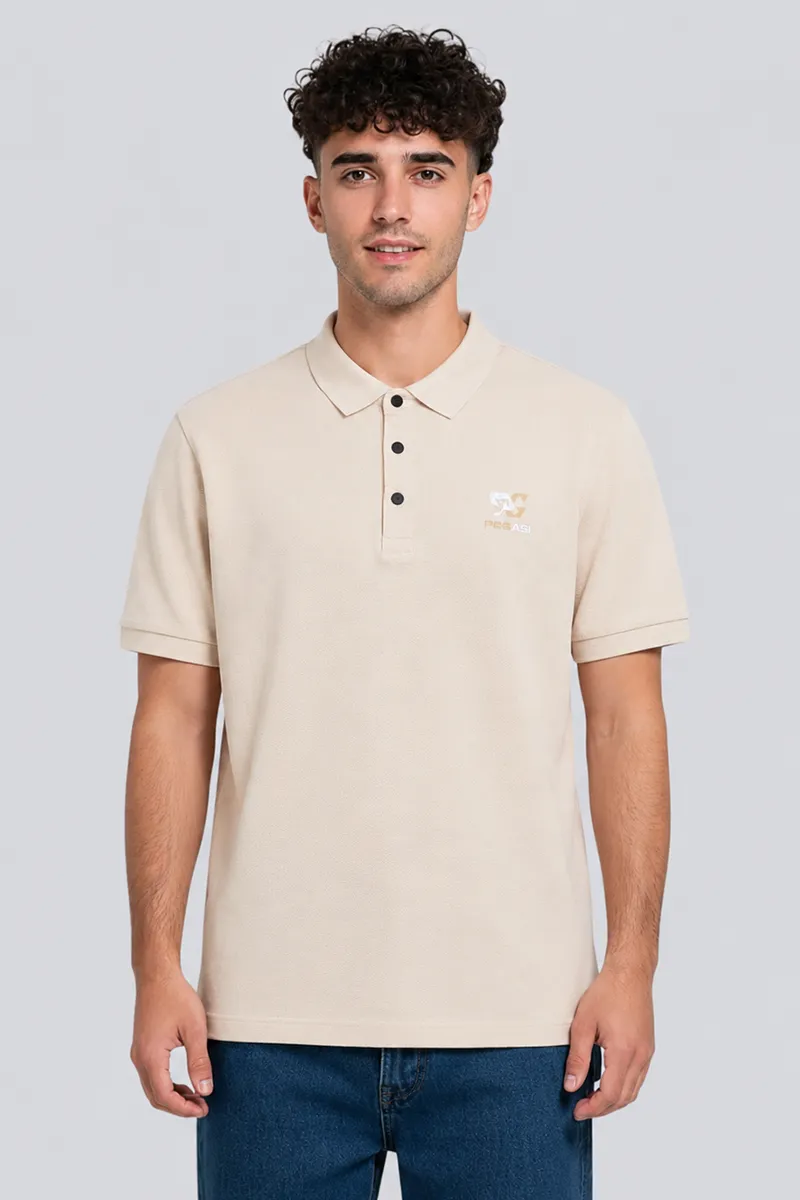 Cotton Blend Polo T-shirt for Men 027850LCRE