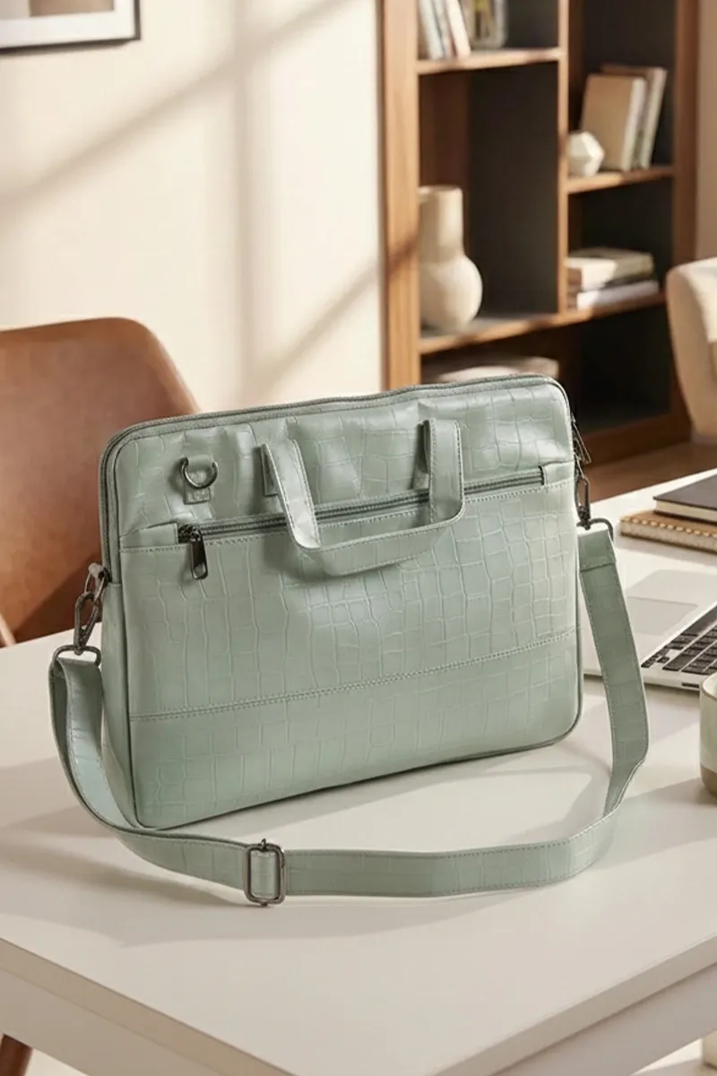 Men’s Premium Leatherette Laptop Bag 027855GRE