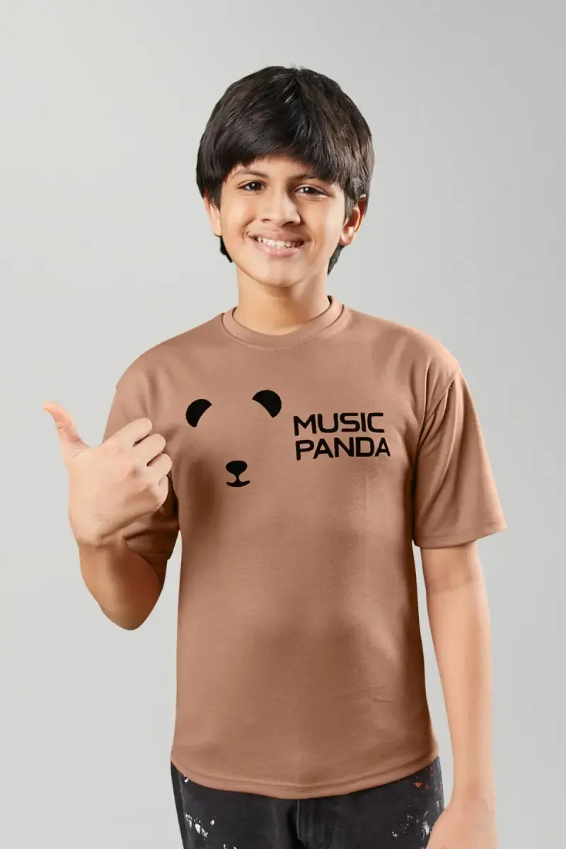 Boy's Cotton Blend Printed T-shirt 02786989YRSBRO