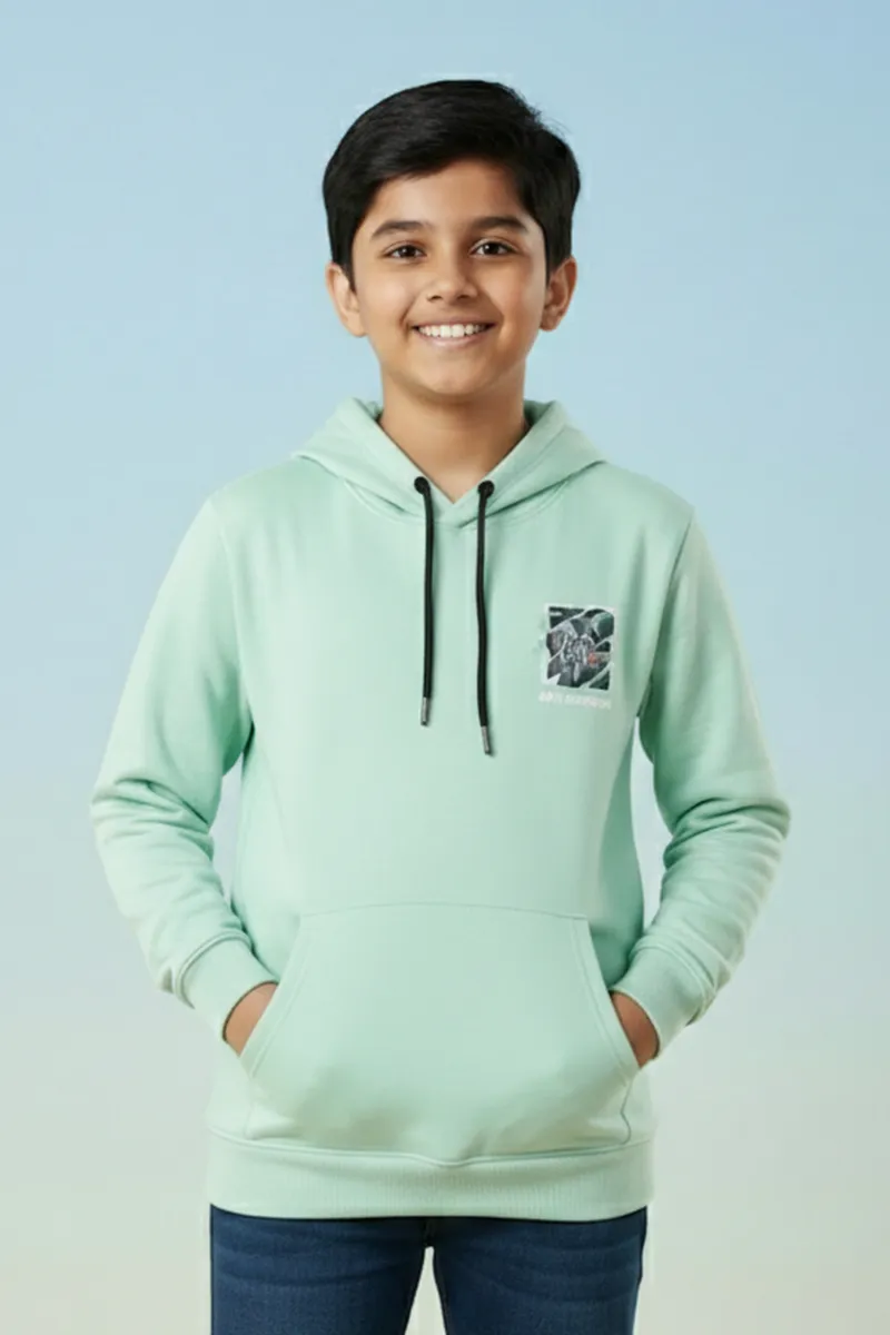 Printed Cotton Hoodie for Boys 027962TUR910YRS