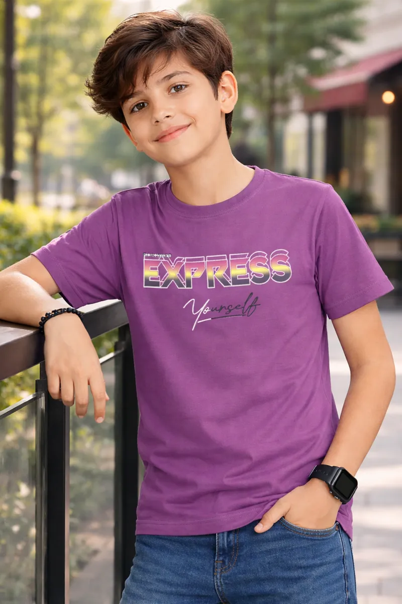 Printed Regular Fit Cotton T-shirt for Boys