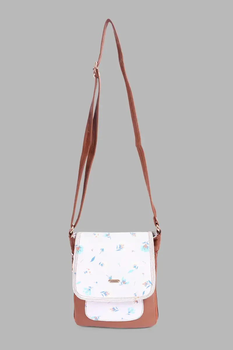 Floral Printed Premium Sling Bag for Women 028104BRO