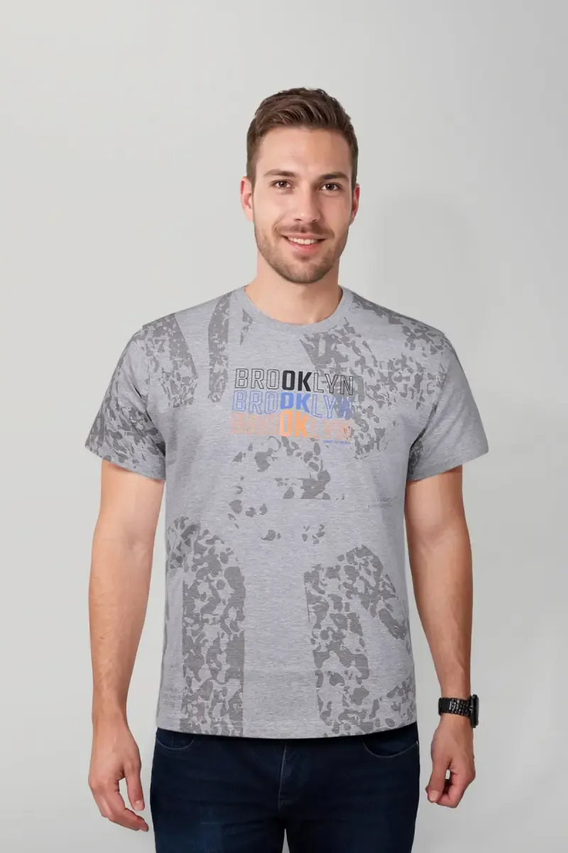 Men's Cotton Printed Casual T-shirt