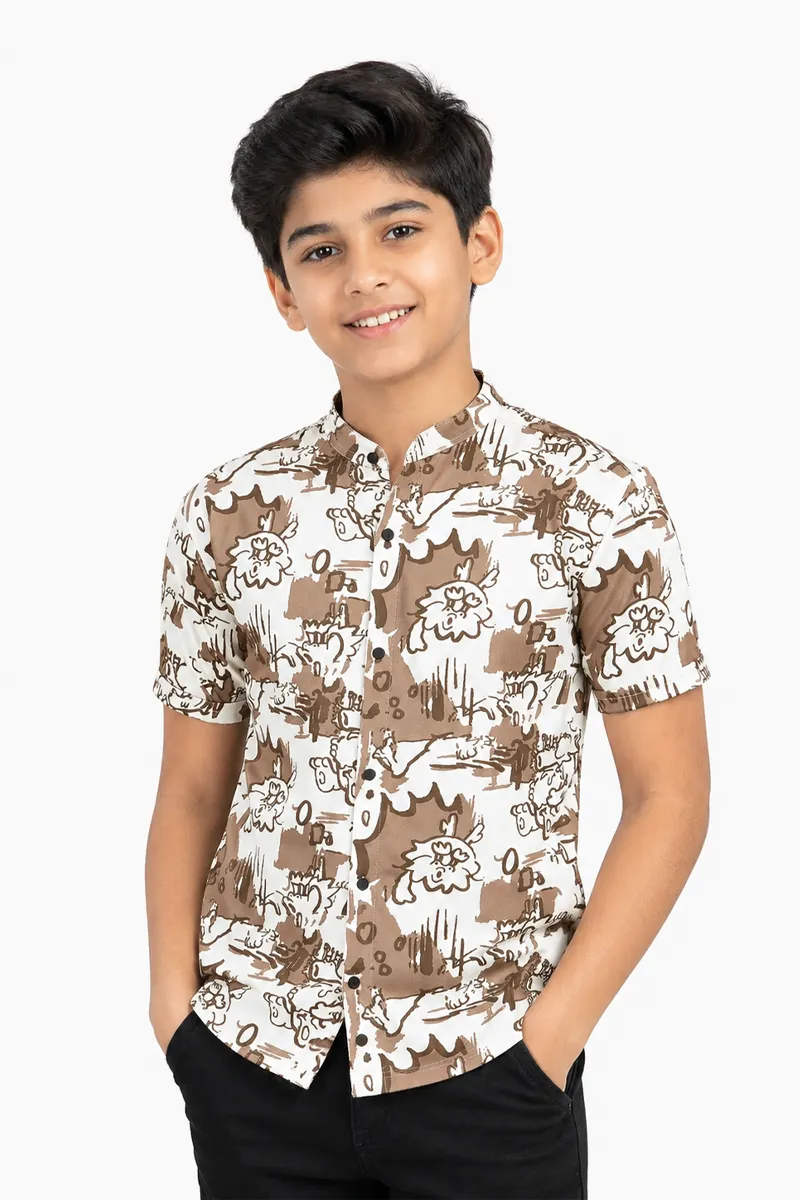 Polycotton Printed Shirt for Boy