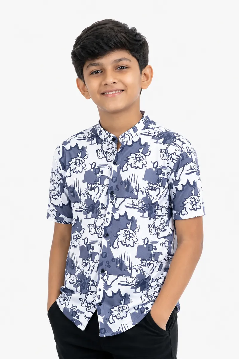 Polycotton Printed Shirt for Boy