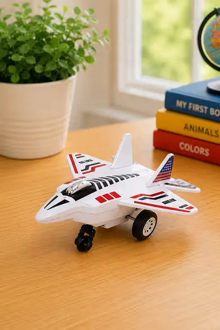 Fly High Raptor Press and Go Action Plane Toy - (White) 028189WHI