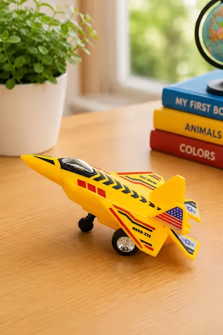 Fly High Raptor Press and Go Action Plane Toy - (Yellow)