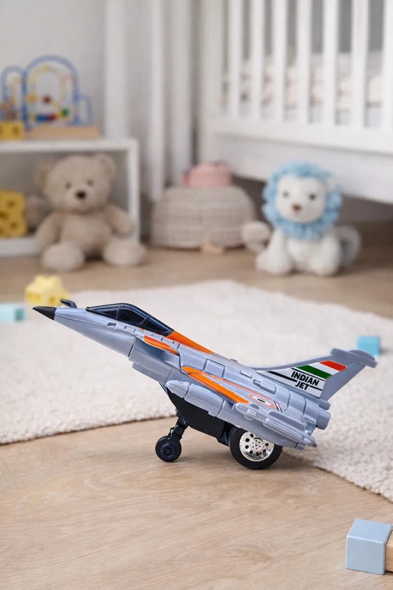 RFL Fighter Jet Press & Go Toy – Grey