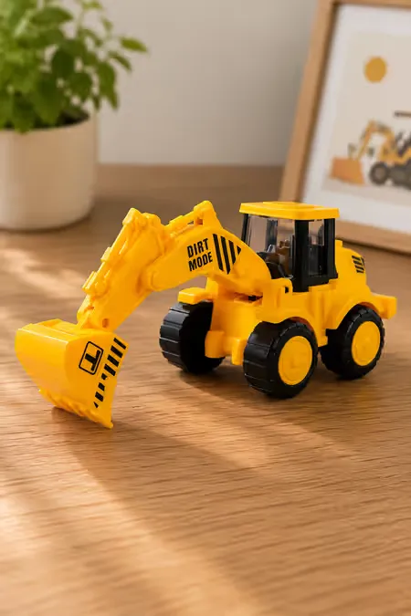 Mini Excavator Construction Toy - Yellow