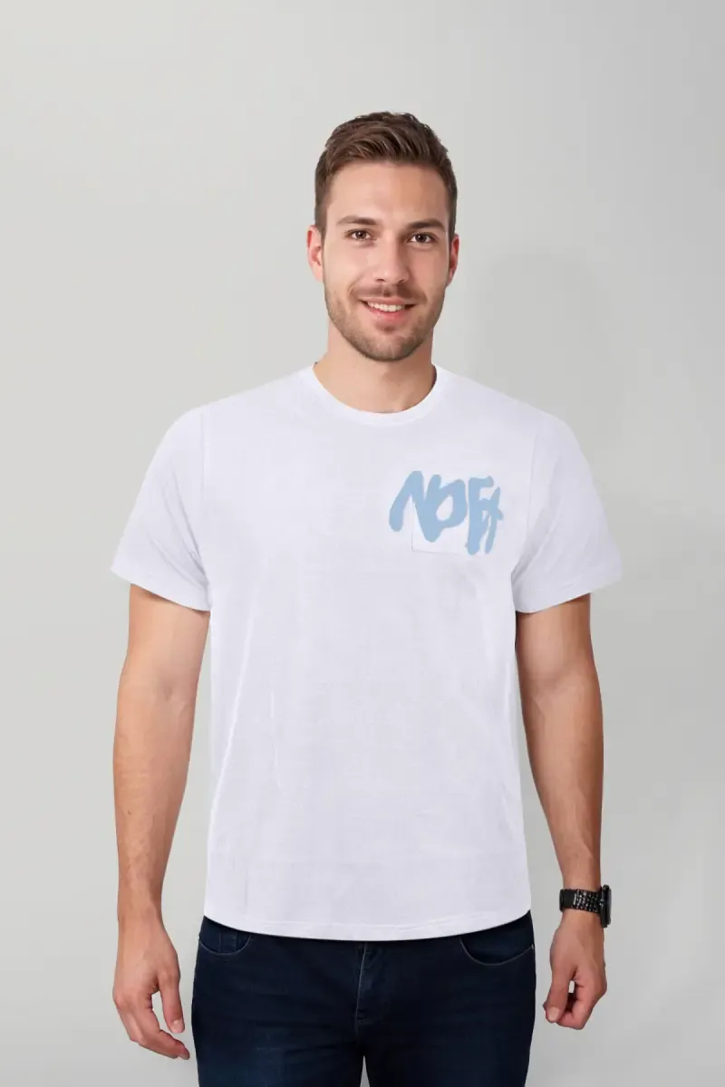 Men's Cotton Printed Casual T-shirt 028202XXLWHI2