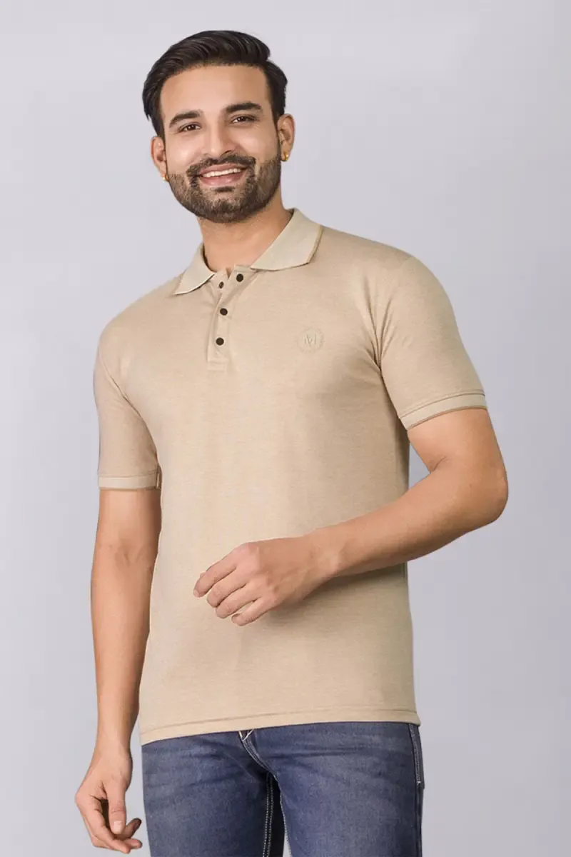 Cotton Regular Fit Polo T-shirt for Men