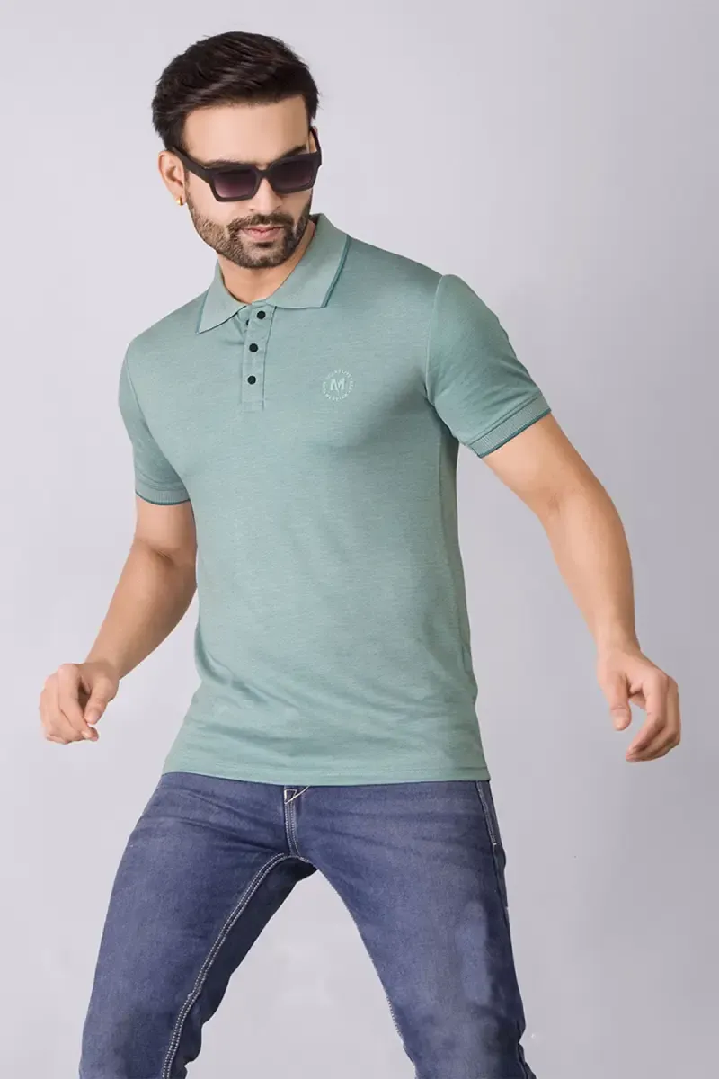 Cotton Regular Fit Polo T-shirt for Men