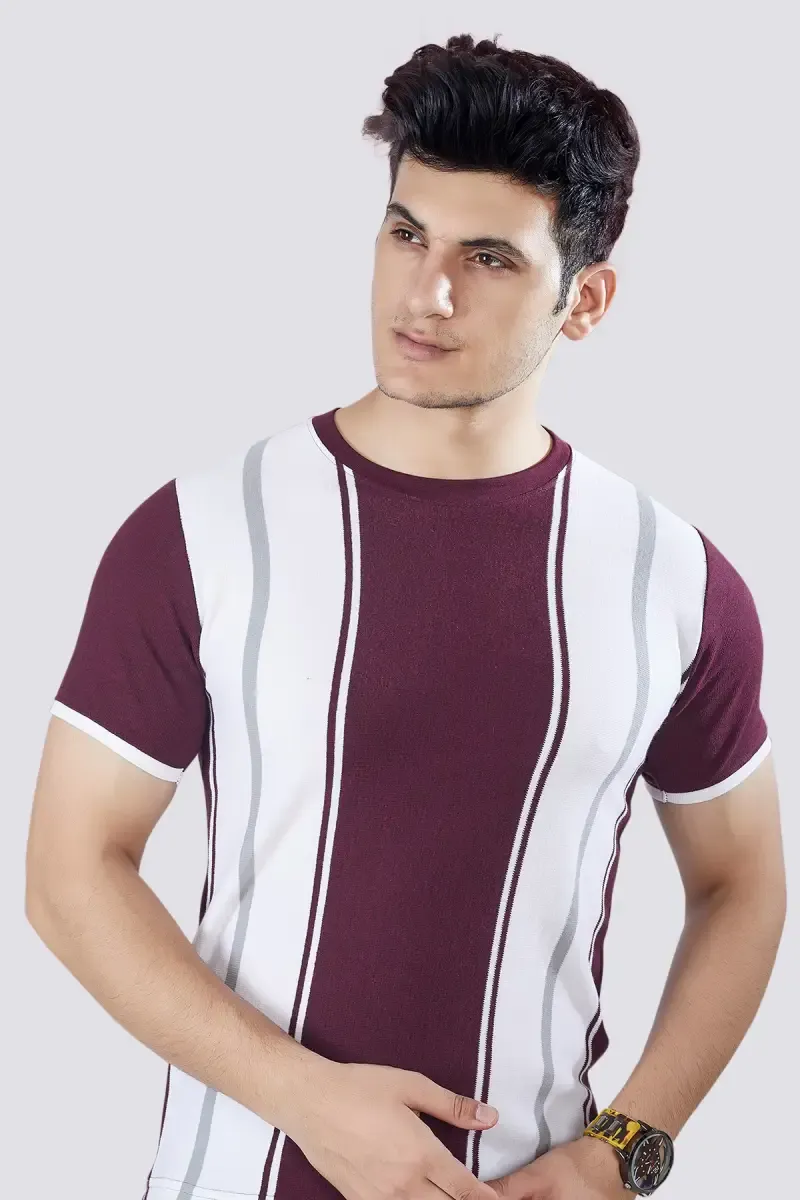 Striped Cotton T-shirt for Men