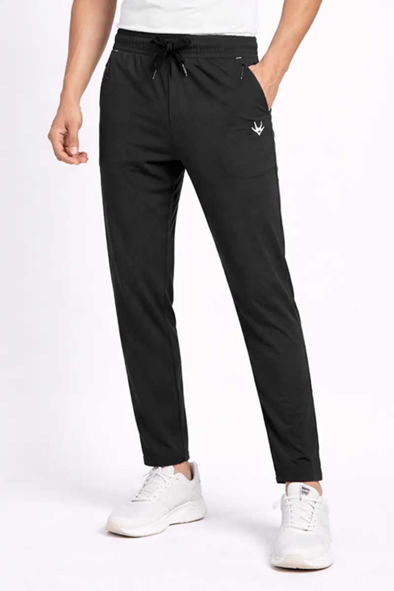 Men's Solid Regular Fit Track Pants 028253BLAM
