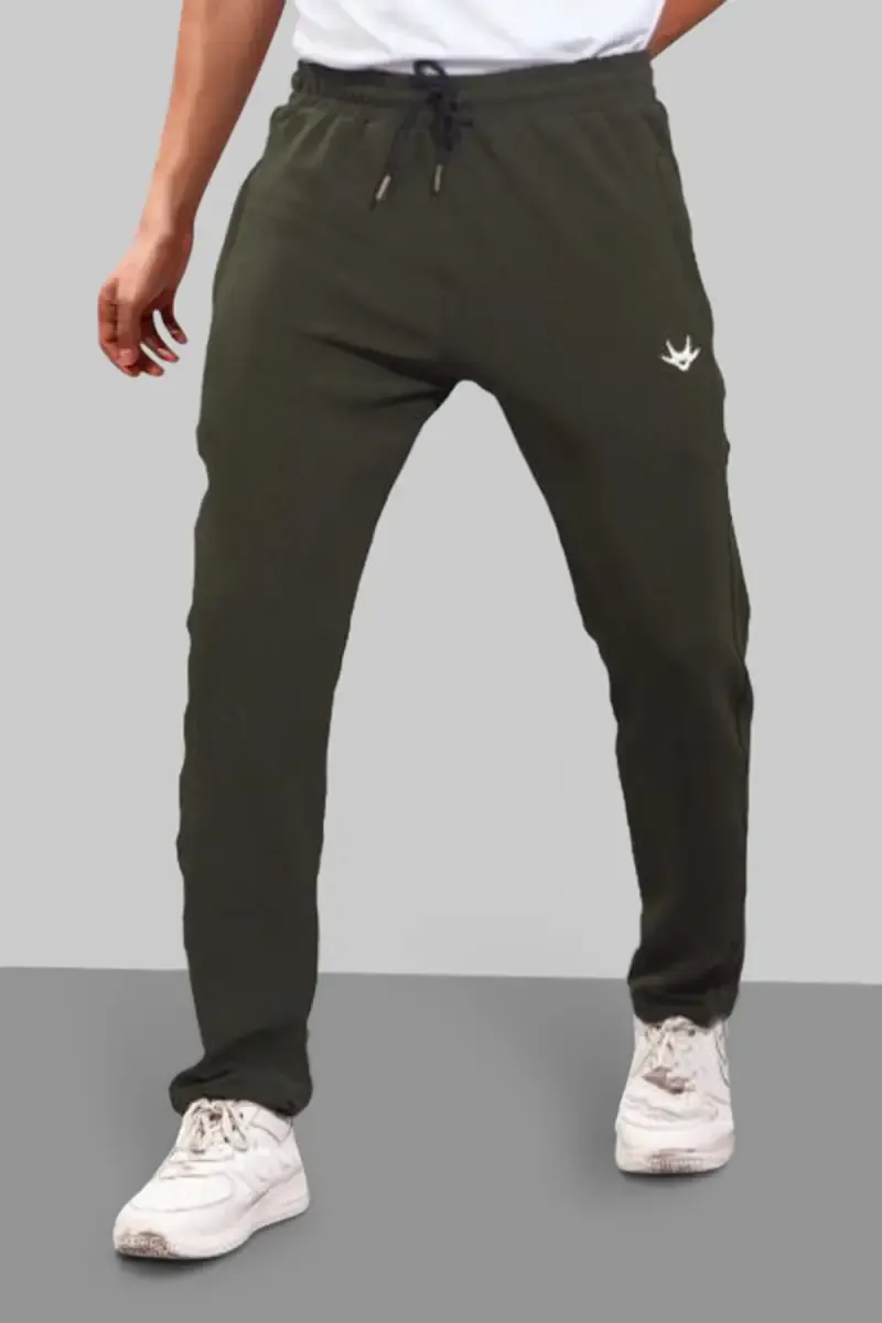 Men's Poly Blend Regular Fit Track Pants 028257OLI3XL