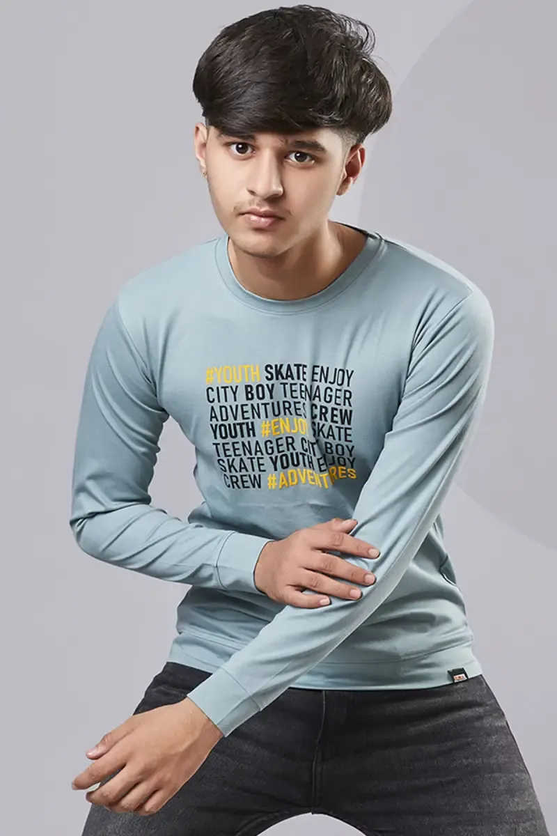 Printed Round Neck T-shirt for Boys 028307910YRSBLU