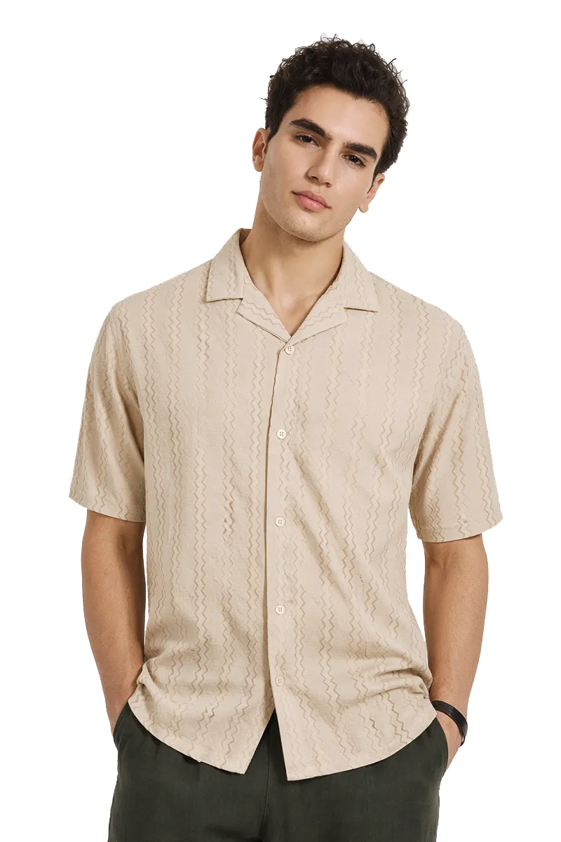 Polyester Striped Shirt for Men