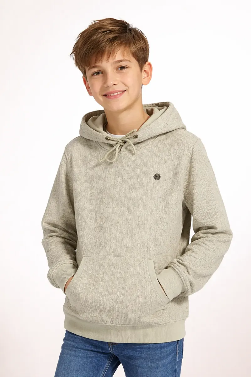 Cotton Self Design Hoodie for Boys