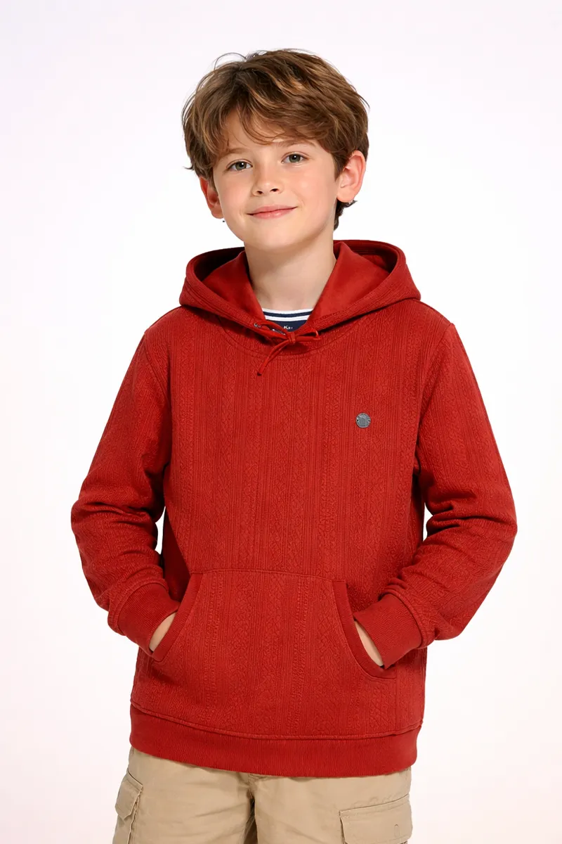Boy's Self Design Casual Hoodie 028431MAR1213YRS