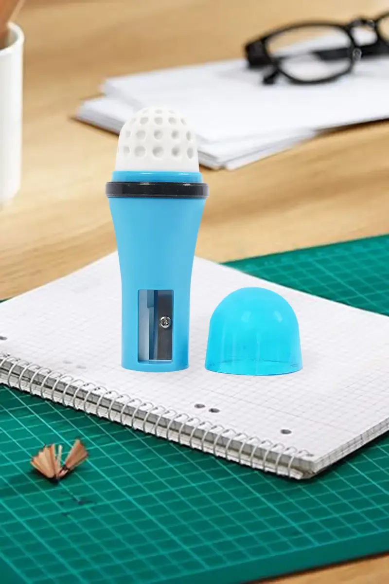 2 In 1 Eraser & Sharpener (Blue) - Pack of 1 028442BLUPACOF1