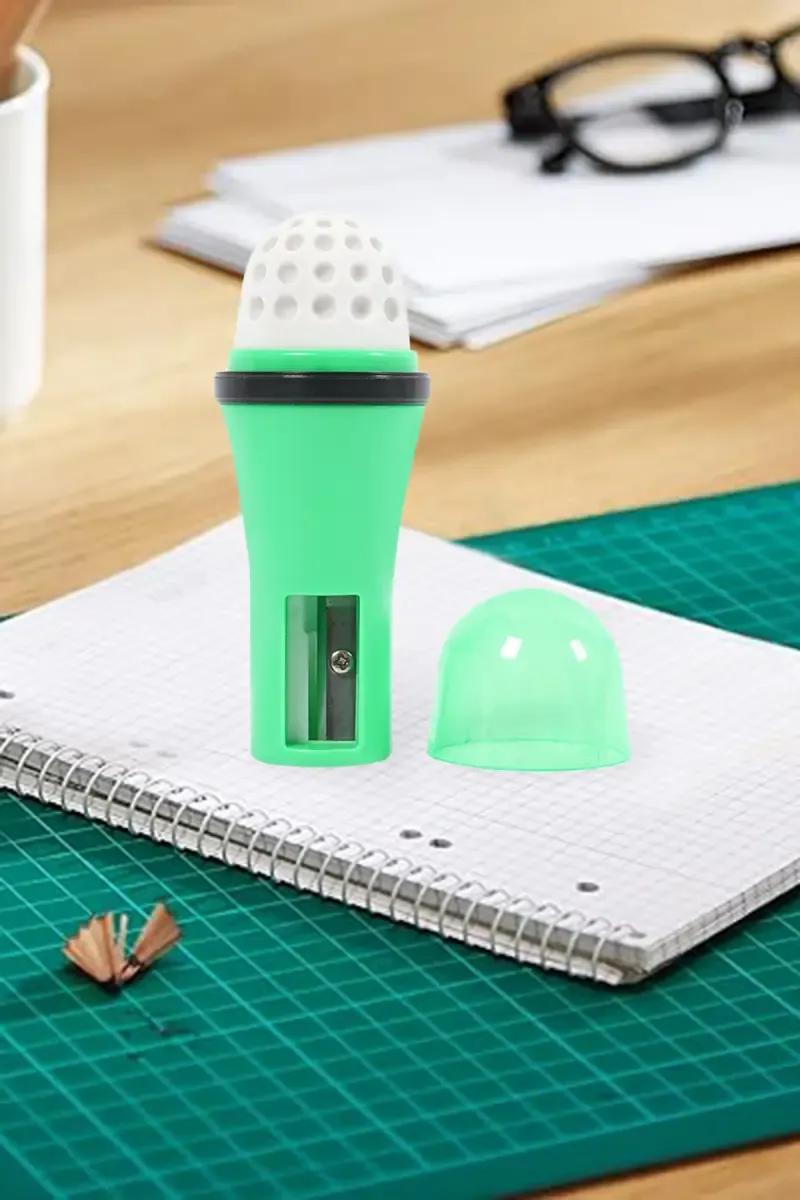 2 In 1 Eraser & Sharpener (Green) - Pack of 1