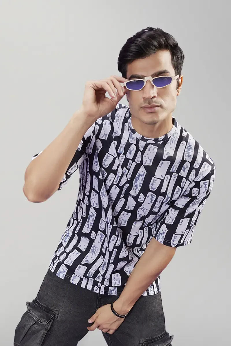 Printed Drop Shoulder T-shirt for Men