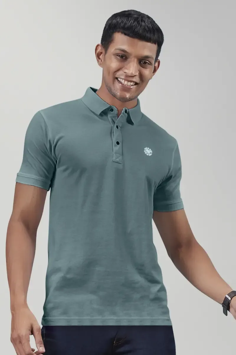 Men's Cotton Blend Polo T-shirt 0284514XLGRE