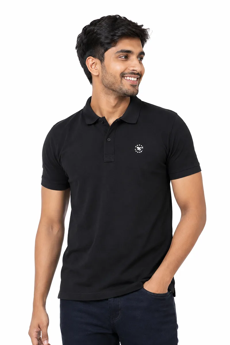 Men's Cotton Blend Polo T-shirt 0284514XLBLA2
