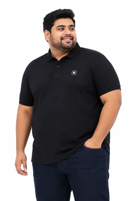 Men's Cotton Blend Polo Plus Size T-shirt