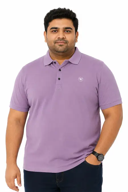 Men's Cotton Blend Polo T-shirt 0284514XLDUSPIN2