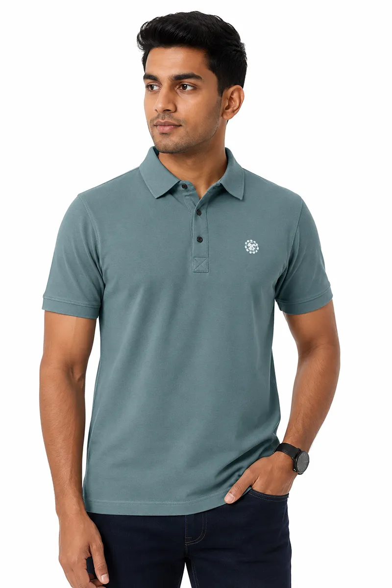 Men's Cotton Blend Polo T-shirt 0284515XLGRE