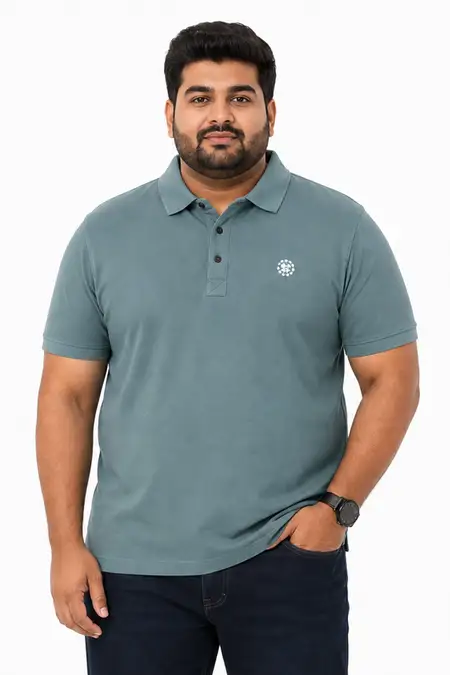 Men's Cotton Blend Polo T-shirt 0284515XLGRE