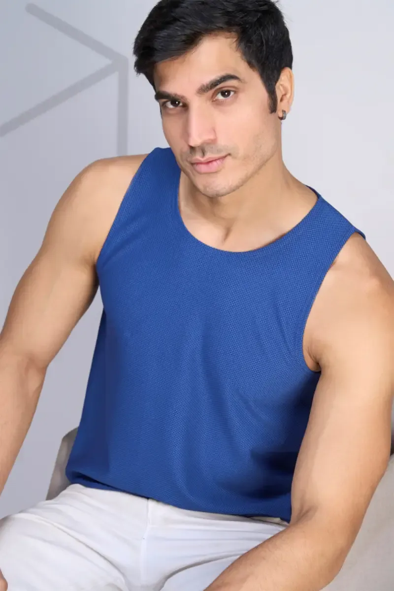 Men's Cotton Solid Regular Fit Tank T-shirt