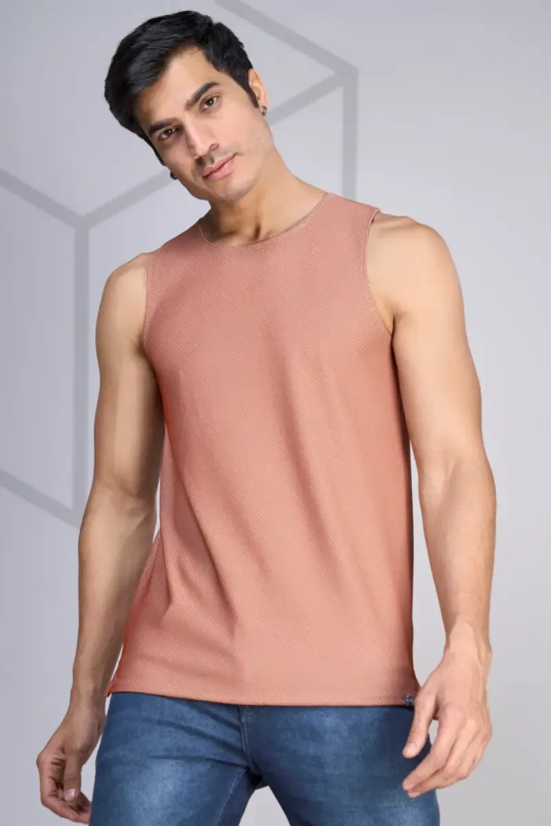 Men's Cotton Solid Regular Fit Tank T-shirt