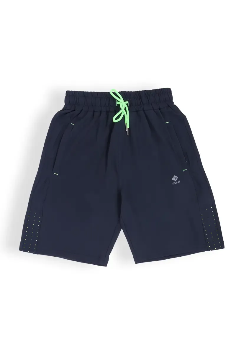 Spandex Solid Shorts for Men 028482NAVBLUL2