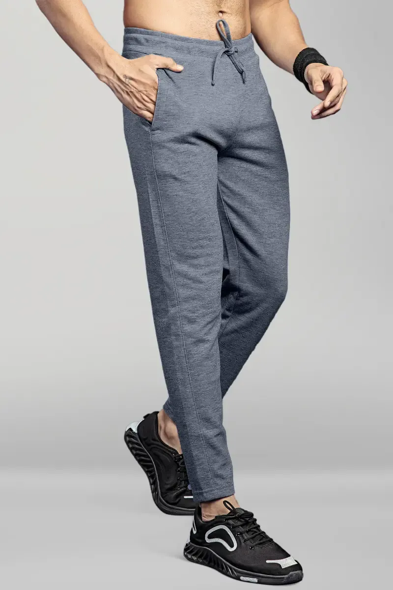 Solid Regular Fit Track Pants for Men 028484ANTMELXXL