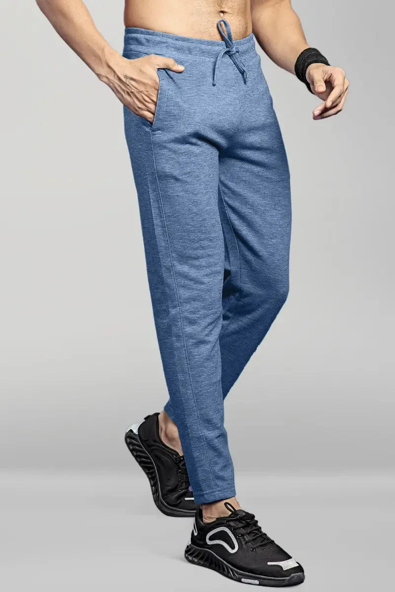Solid Regular Fit Track Pants for Men 028484BLUMELXXL