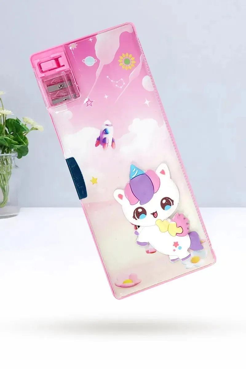 Stationary Pencil Box for Kids (Baby Unicorn- Pink) - Pack of 1 028547BABUNIPIN
