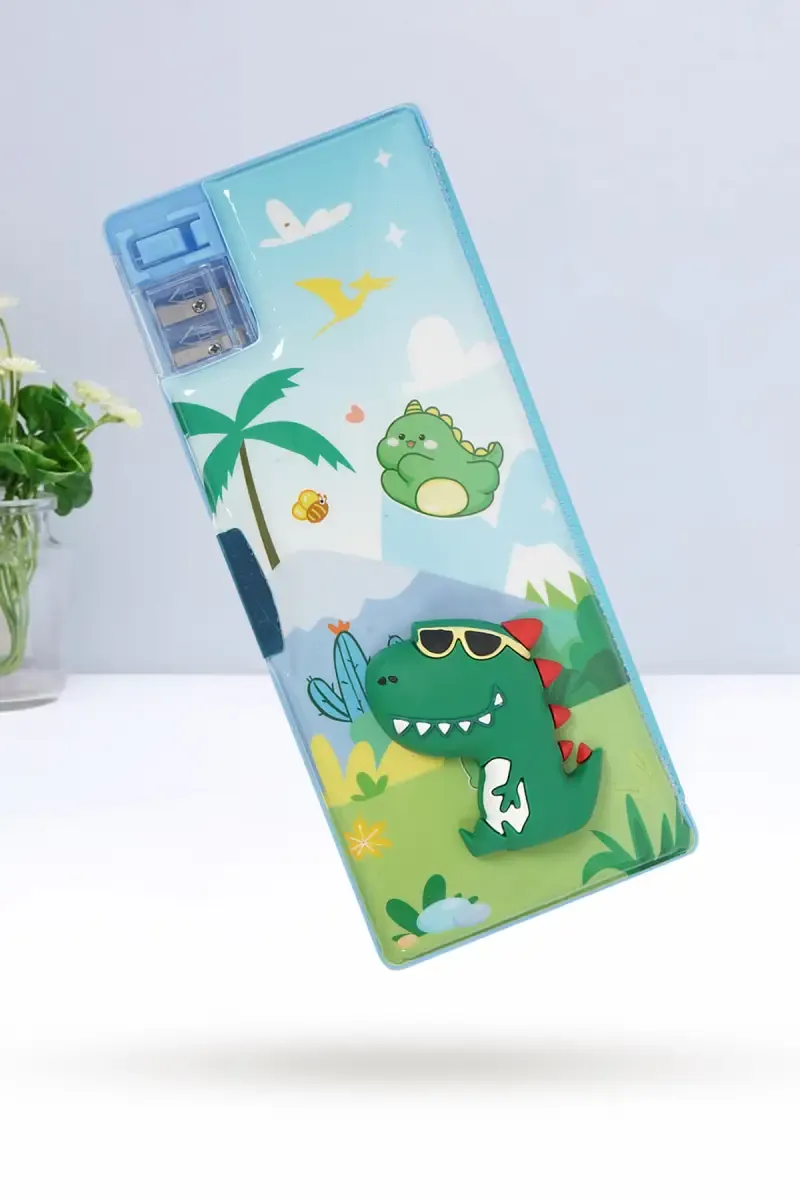 Stationary Pencil Box for Kids (Dinosaur- Green) - Pack of 1 028547DINGRE